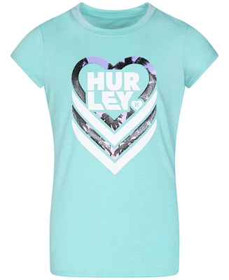 Hurley Big Girls Hearts Graphic Short-Sleeve T-Shirt