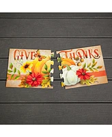 Evergreen Give Thanks Sassafras Switch Puzzle Mat 11.5 x 10 Inches Indoor and Outdoor Decor