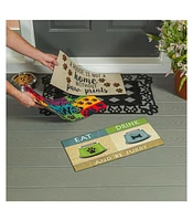Evergreen A House is Not a Home Without Paw Prints Burlap Sassafras Indoor Outdoor Switch Doormat1'10"x10"Brown