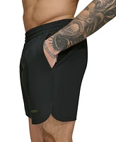 Dkny Men's Tonal Logo Stretch 5" Volley Shorts