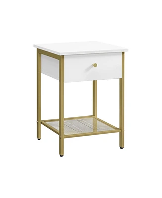 Slickblue White Nightstand With Drawer