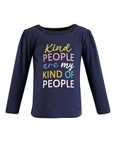 Hudson Baby Toddler Girls Long Sleeve T-Shirts World