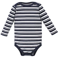 Hudson Baby Boys Cotton Long-Sleeve Bodysuits 5pk