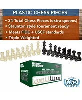 Bobby Fischer Ultimate Chess Pieces, Triple Weighted, 3.75 in. King