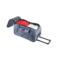Izod Carol Nylon Soft shell Lightweight Duffel 360 Dual Spinning Wheels Combo Lock 4 Piece Tylley Bag Set