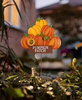 Glitzhome 42"H Fall Metal Pumpkins Stack Yard Stake