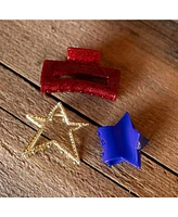 Headbands of Hope Clip Set - Red + Blue Star - Assorted pre