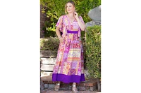 Kiyonna Plus Mediterranean Breeze Maxi Dress with Pockets