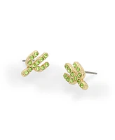 Betsey Johnson Faux Stone Cactus Stud Earrings