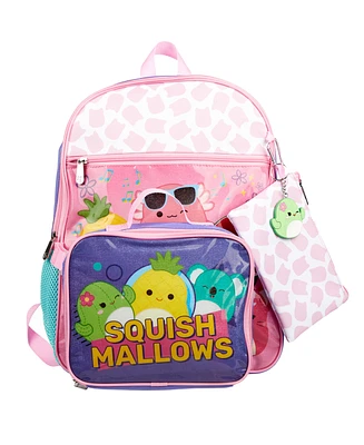 Squishmallows Girl's 5 P C Backpack Set