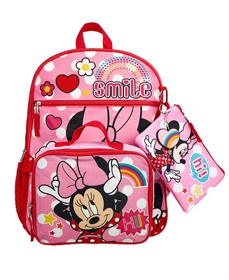 Girl's Minnie Mouse 5 Pc Backpack Set