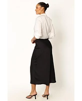 Petal and Pup Nellie Satin Midi Skirt