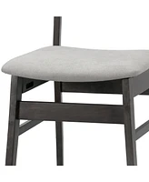 Glamour Home 31.3" Auden Rubberwood, Fabric Dining Chair