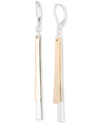 Lauren Ralph Lauren Two-Tone Layered Bar Linear Drop Earrings