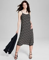 And Now This Women's Floral-Print Lace-Trim Midi Dress, Created for Macy's