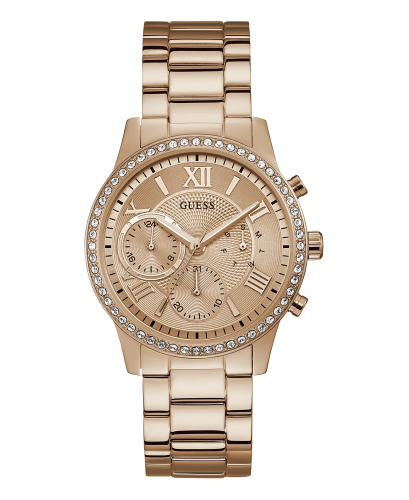 Guess Women's Multi-function Rose Gold Tone Stainless Steel Watch 40 mm