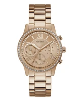 Guess Women's Multi-function Rose Gold Tone Stainless Steel Watch 40 mm