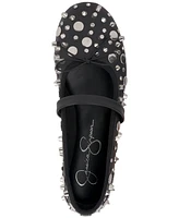 Jessica Simpson Women's Azalina Studded Mary-Jane Ballet Flats