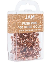 Jam Paper Colorful Push Pins - Pushpins - 100 Per Pack