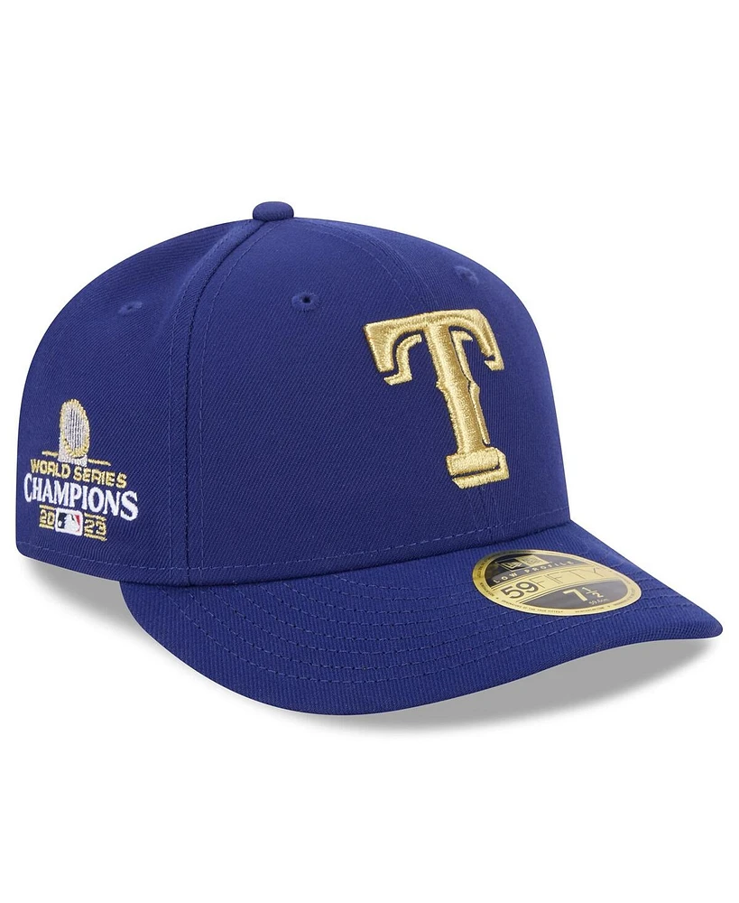 New Era Men's Royal Texas Rangers 2024 Gold Collection Low Profile 59FIFTY Fitted Hat