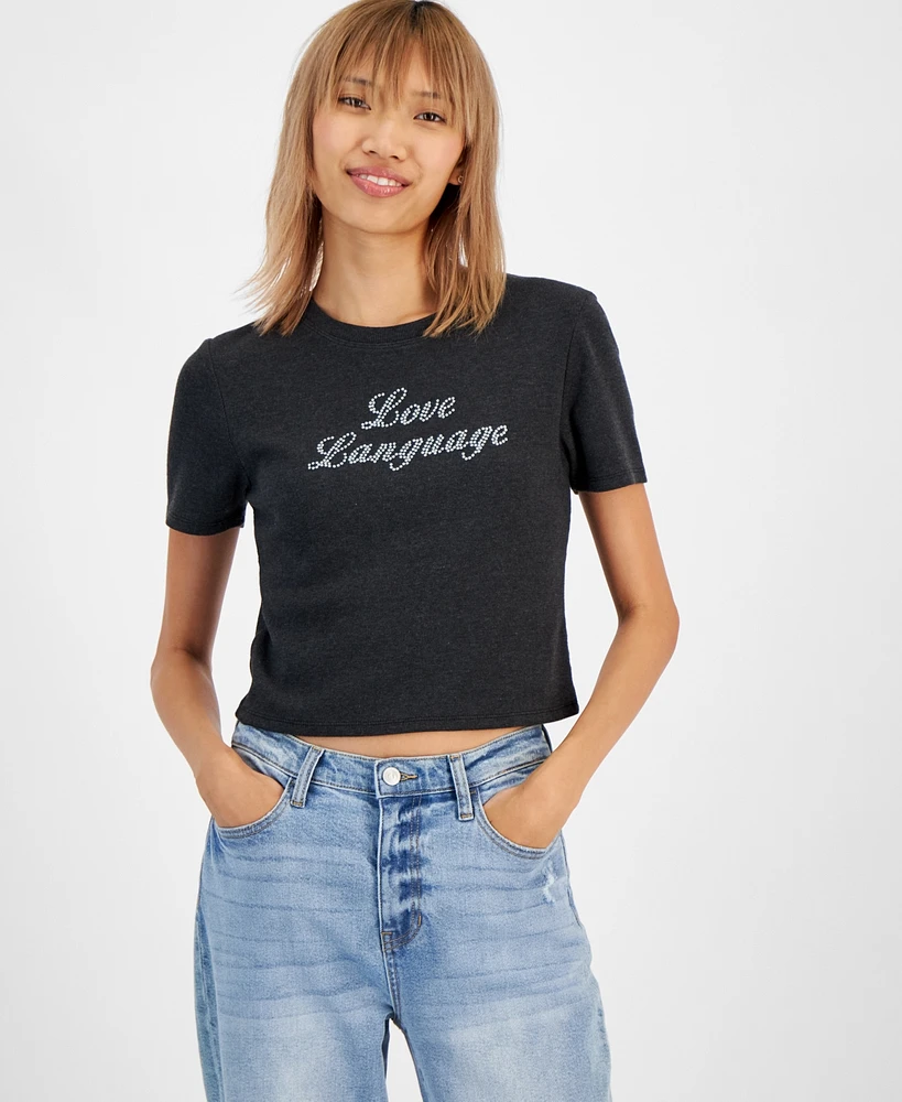 Grayson Threads, The Label Juniors' Love Language Baby Tee