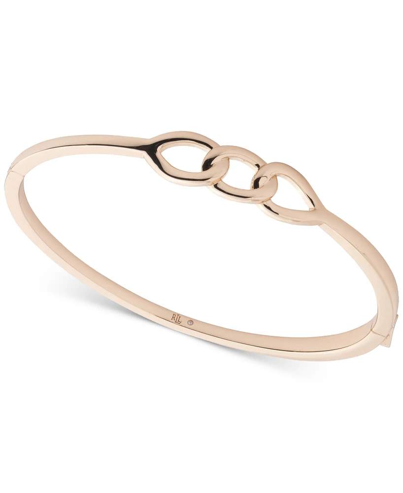 Lauren Ralph Lauren Gold-Tone Triple Link Bangle Bracelet