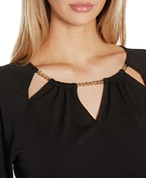 Belldini Women's Cutout Detail Knit Top