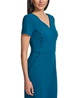Calvin Klein Women's Short-Sleeve V-Neck Sheath Dress
