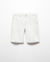 Mango Men's Cotton Denim Bermuda Shorts