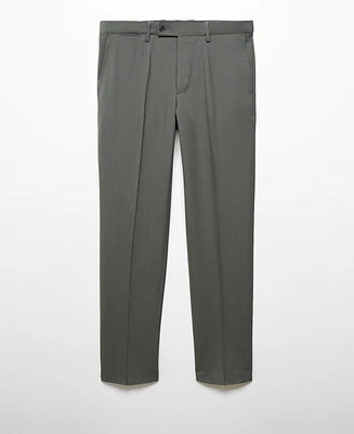 Mango Men's Slim Fit Wool Suit Pants