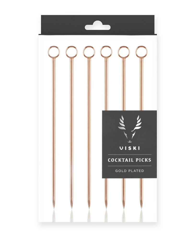 Viski Copper Cocktail Picks