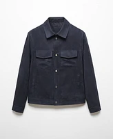 Mango Men's Suede-Effect Pockets Detail Jacket