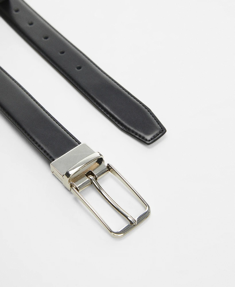 Mango Men's Leather Reversible Belt