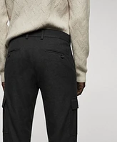 Mango Men's Pleated Cargo Pants