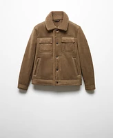 Mango Men's Shearling-Lined Jacket