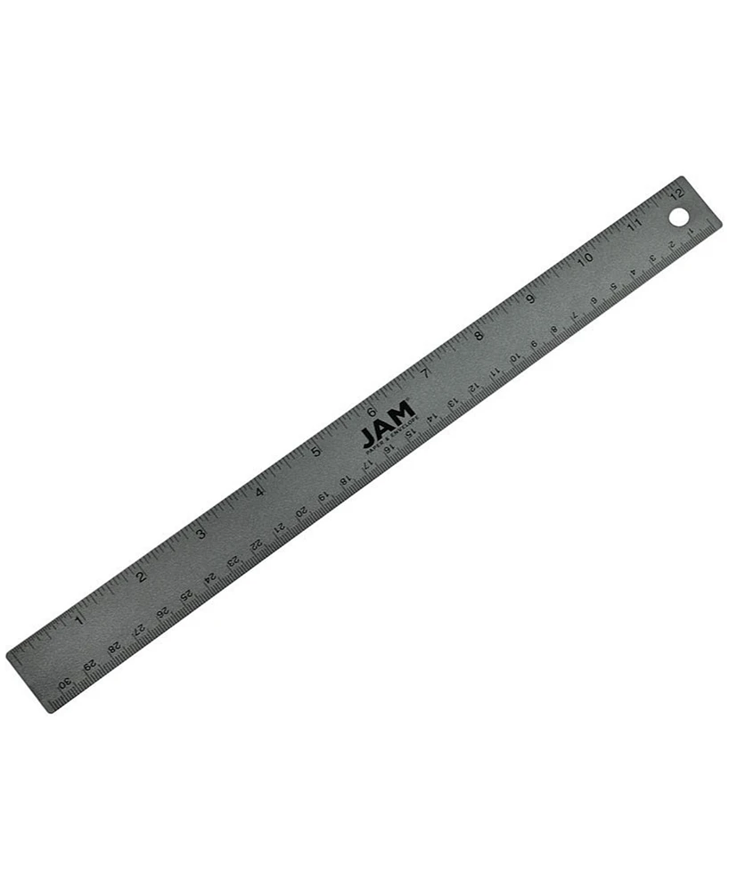 Jam Paper Strong Aluminum Ruler - 12