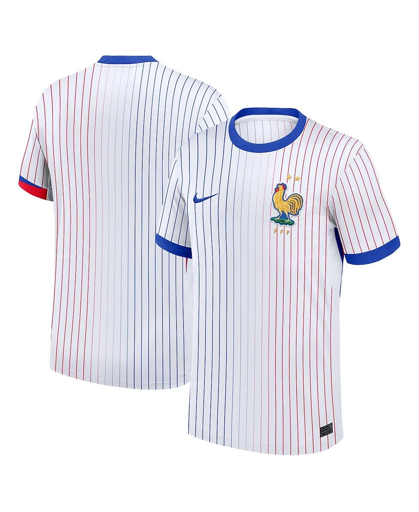 Nike Men's White France National Team 2024 Away Replica Blank Jersey