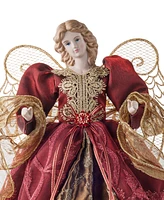 Holiday Lane Gold and Red Angel Tree Topper