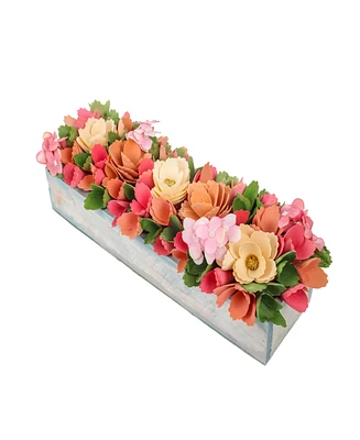 National Tree Company 16" Spring Multicolor Floral Window Box