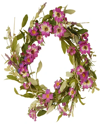 National Tree Company 20 Garden Accents Purple Daisy Wreath