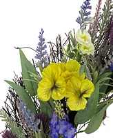 National Tree Company 22 Pansy and Lavender Wreath
