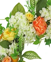 National Tree Company 24 Lemons, Hydrangeas and Buttercups Wreath