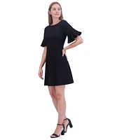 Jessica Howard Petite Elbow-Sleeve Fit & Flare Dress