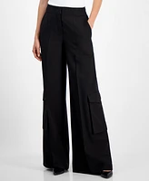 Hugo Women's Himana High-Rise Wide-Leg Cargo Pants