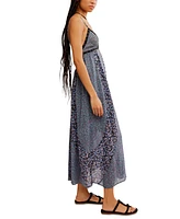 Free People Women's Forever Time Mixed-Print Back-Cutout Dress