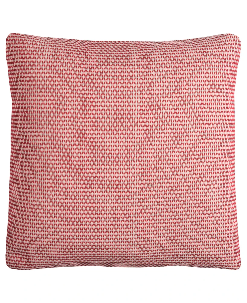 Rizzy Home Geometrical Design Polyester Filled Decorative Pillow, 22" x 22"