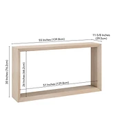 Hudson & Canal Osmond 55" Wide Rectangular Console Table in Alder