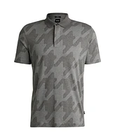 Boss by Hugo Men's Houndstooth Slim-Fit Polo Shirt