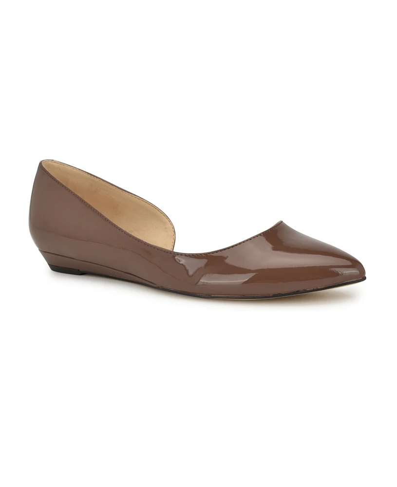 Nine West Women's Saige D'orsay Pointy Toe Slip-on Flats