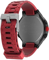 Timex Unisex Ironman T200 Quartz Digital Red Silicone Strap 42mm Round Watch